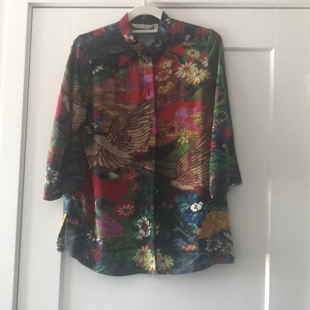 Soft Surroundings Oriental inspired shirt